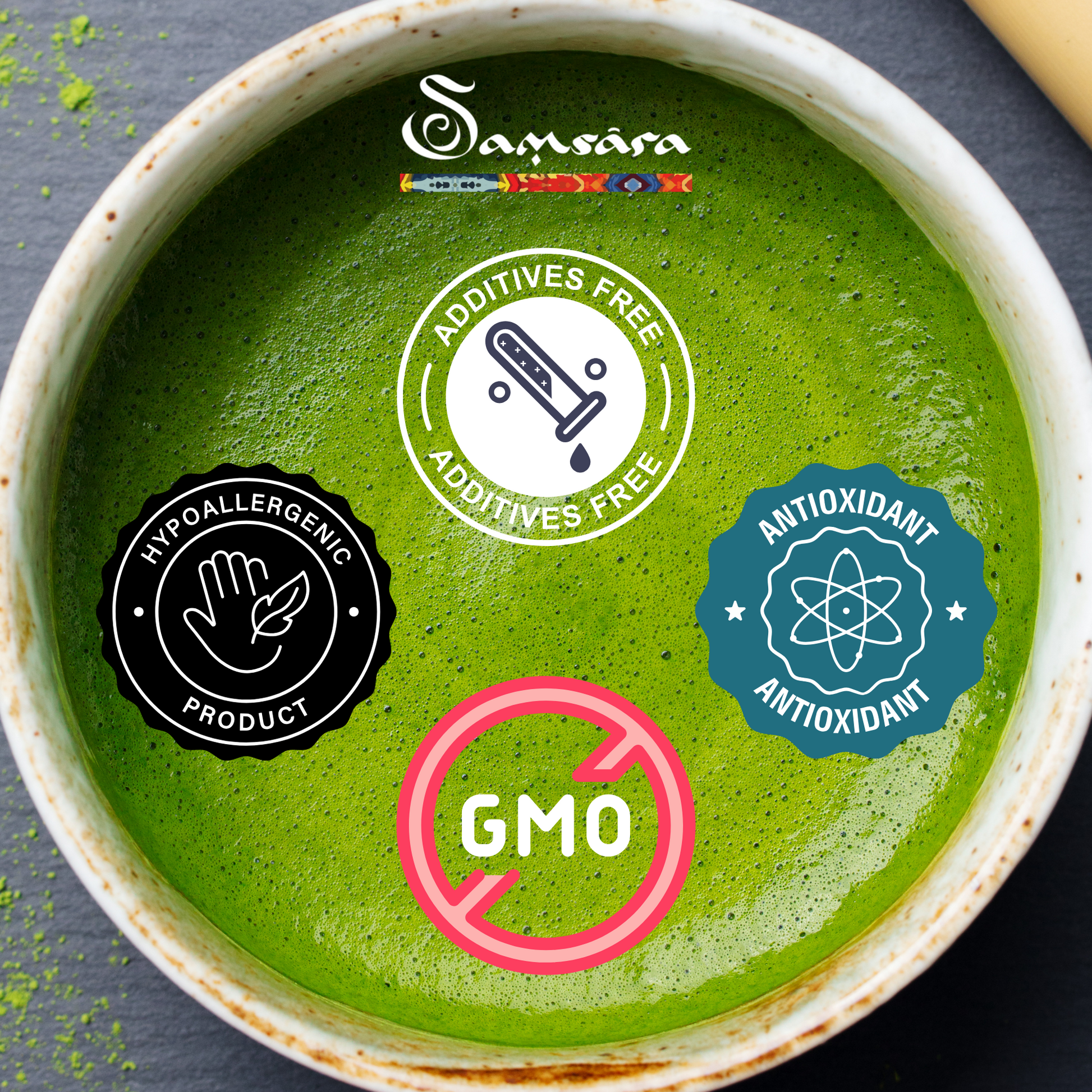 Matcha Tea - Te Matcha Cerimoniale Premium, The Matcha In Polvere, The Verde - 60 gr - SamsaraFragrances