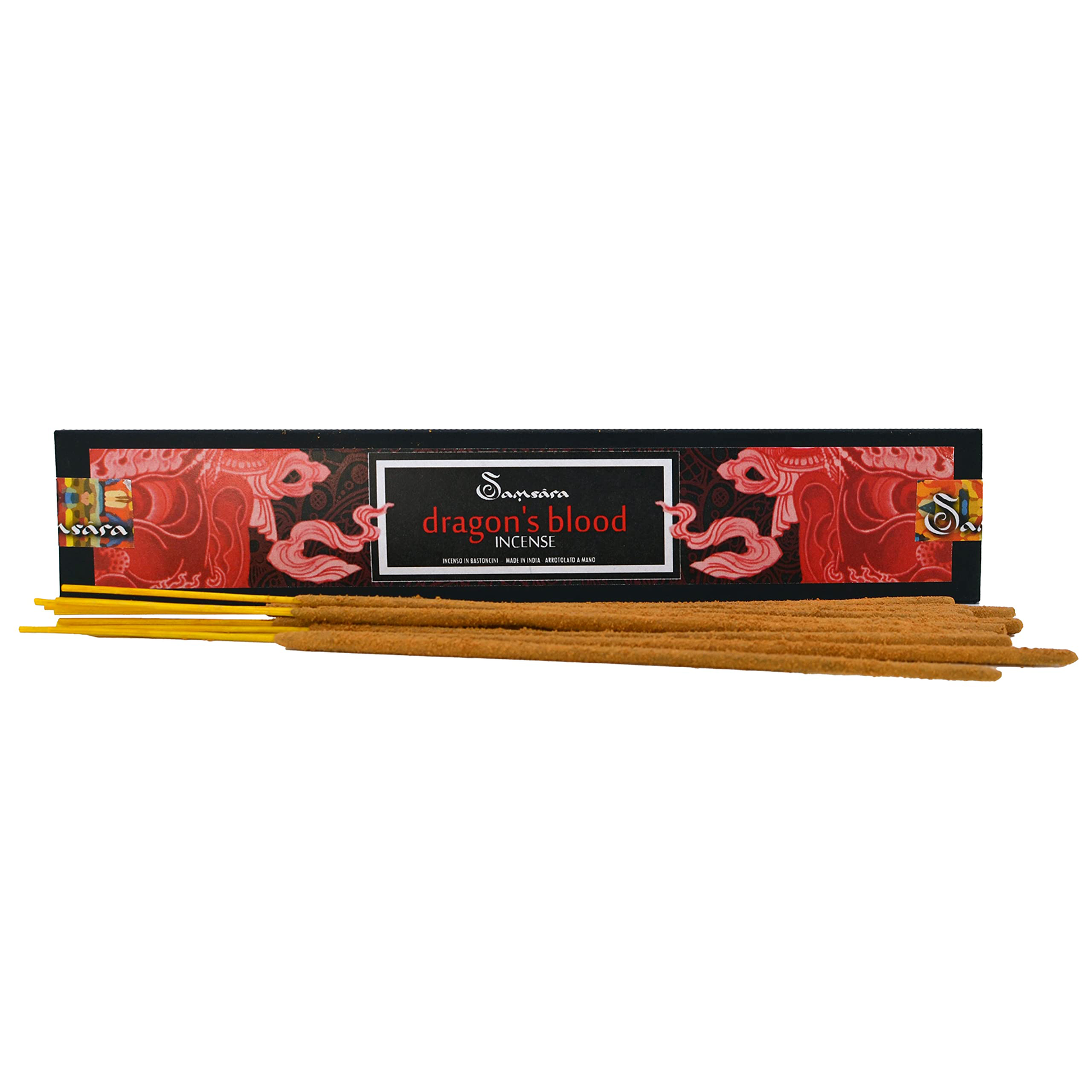 SAMSARA - Incenso Indiano in Stick Artigianale - DRAGON'S BLOOD - 15g - SamsaraFragrances