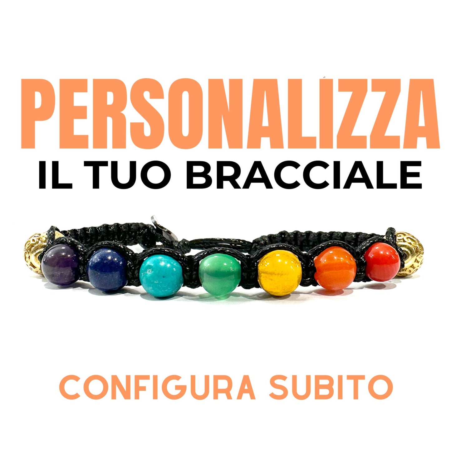 Bracciale Tibetano - Shamballa con Perle e Filo Personalizzabili - CONFIGURA IL TUO BRACCIALE