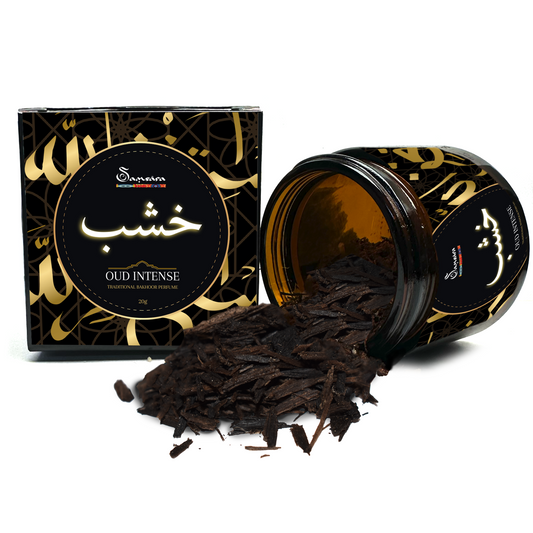 Samsara Profumo Arabo solido Bakhoor con legno di Oud ultra Persistente | Profumo per Corpo, Capelli ed Indumenti - JASMINE OUD | 20g - Made in Dubai - SamsaraFragrances