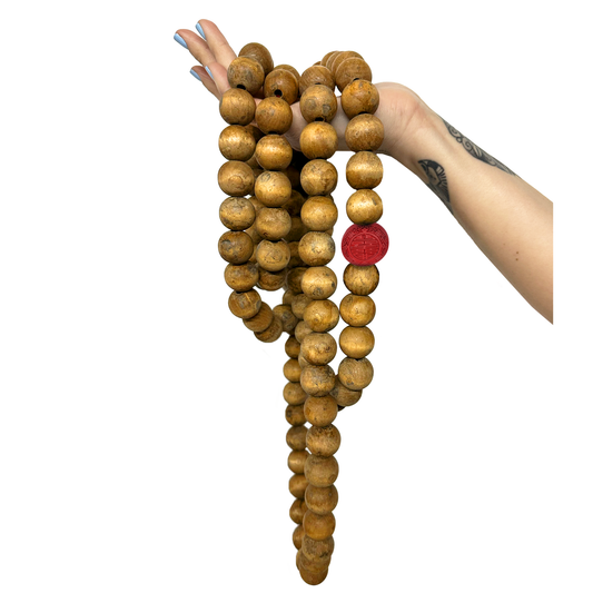 Samsara Tibetan necklace 7 Ordonic chakra with 7 different stones and black lava - Mala Tibetan with 108 grains - religious Buddhist rosary