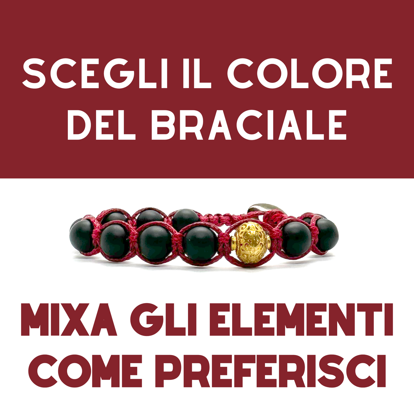 Bracciale Tibetano - Shamballa con Perle e Filo Personalizzabili - CONFIGURA IL TUO BRACCIALE