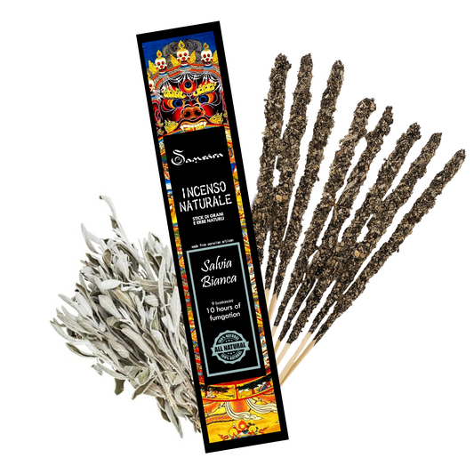 Incenso Peruviano in Stick - Salvia Bianca - Grani ed Erbe 100% Naturali - SamsaraFragrances