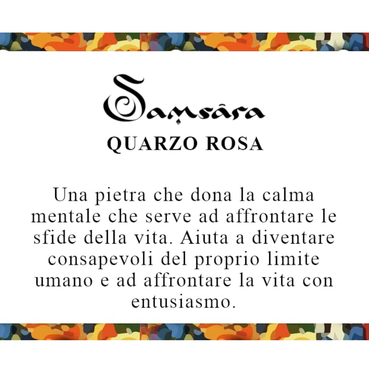 Samsara Collana Girocollo tibetano in Pietre ed Ottone 100% artigianale - QUARZO ROSA - SamsaraFragrances