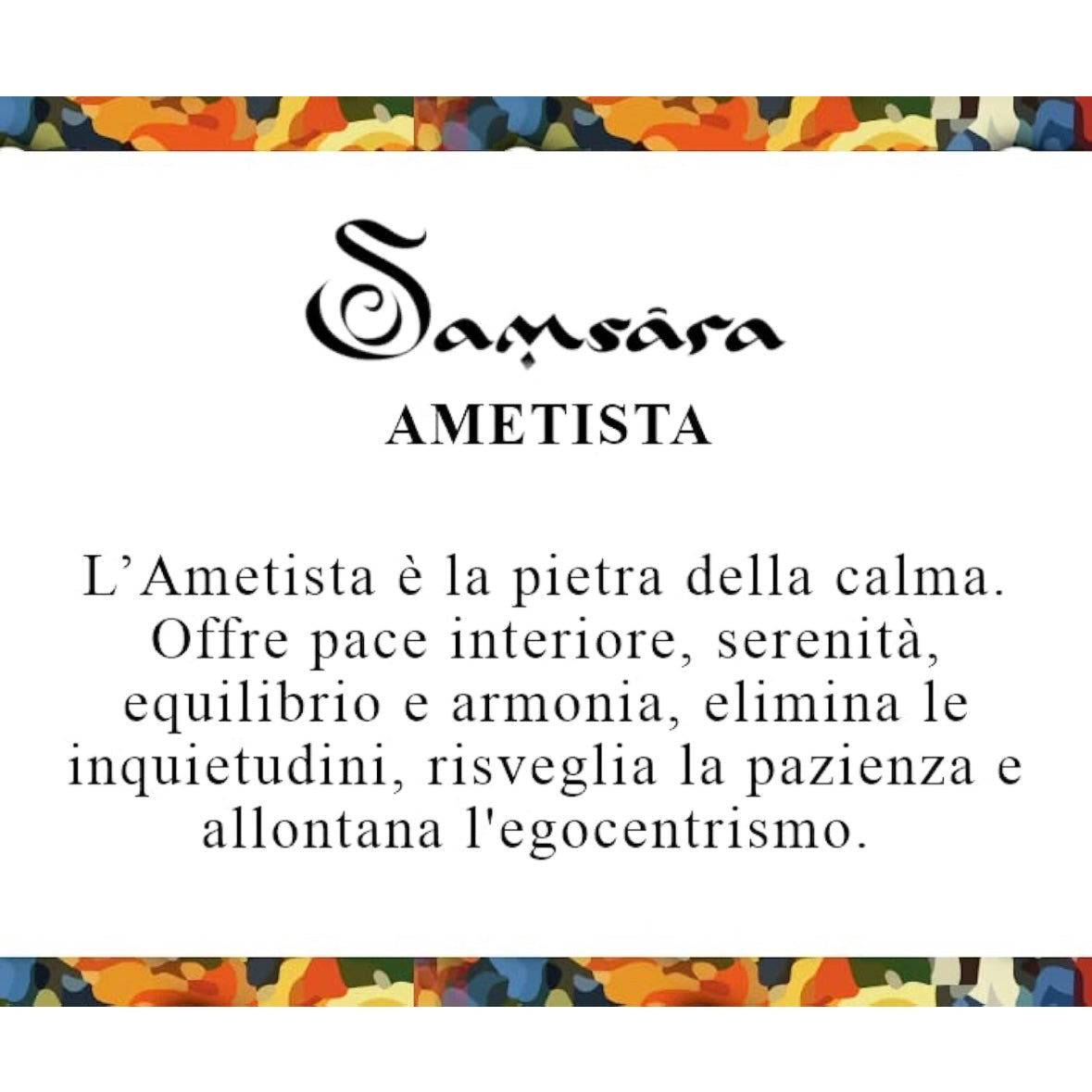 Samsara Collana Girocollo tibetano in Pietre ed Ottone 100% artigianale - AMETISTA - SamsaraFragrances