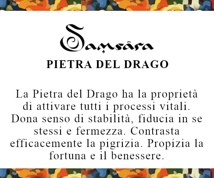 Samsara Bracciale Tibetano Buddista, lunghezza Regolabile, gioiello mistico Portafortuna - Filo in cotone cerato PIETRA LAVICA - SamsaraFragrances