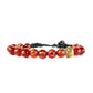 Samsara Bracciale Tibetano Buddista, lunghezza Regolabile, gioiello mistico Portafortuna - Filo in cotone cerato AGATA ROSSA CON MANTRA - SamsaraFragrances