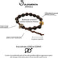 Samsara Bracciale in Malachite Naturale - Shamballa Tibetano Buddista - Filo in Cotone Cerato, Vari colori