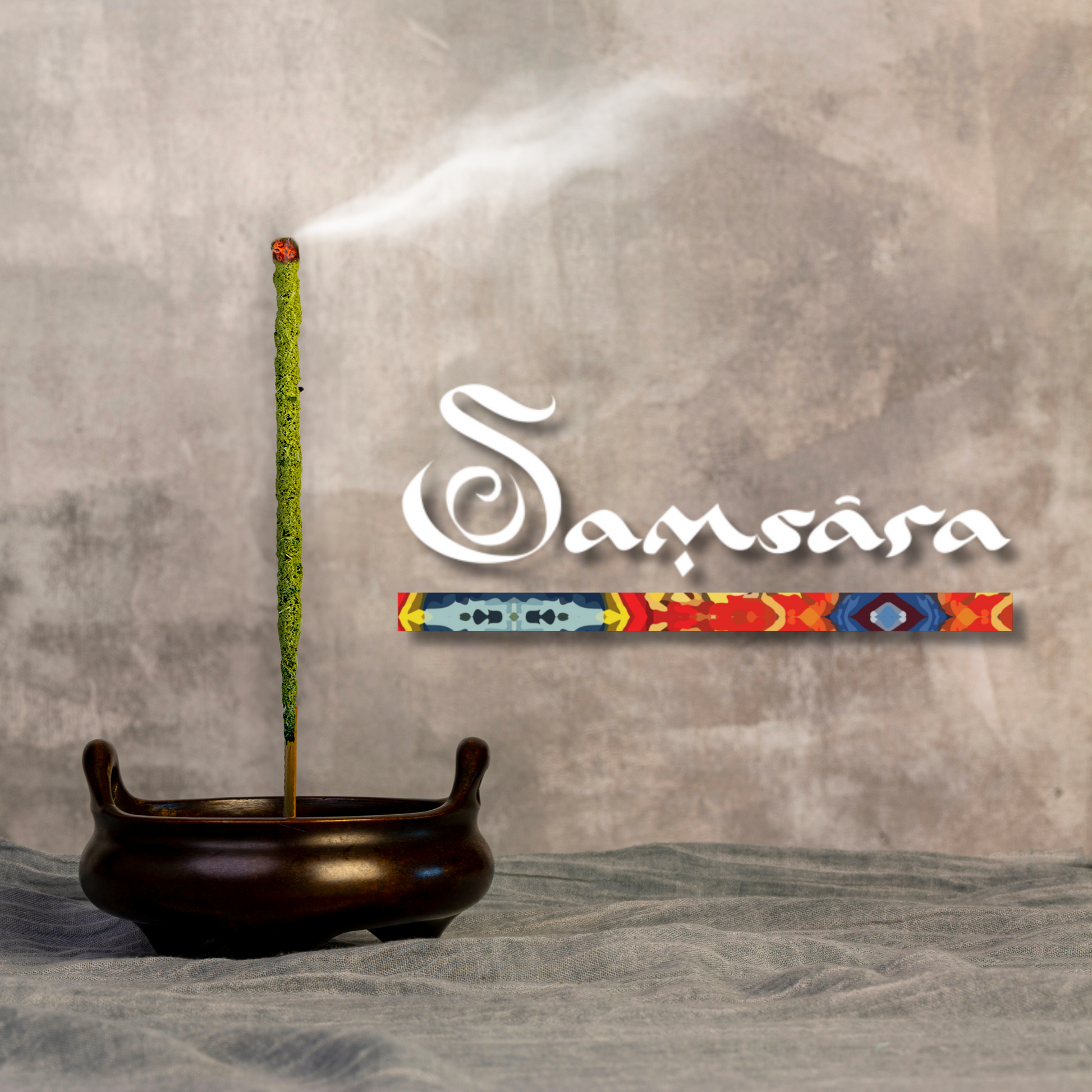 Samsara Incenso a Base di Tè Artigianale in foglie 100% Organico, rituale Cerimonia del Tè - 5 stick extra large 60 minuti ciascuno - Profumo Delicato e Persistente (HONGCHA) - SamsaraFragrances