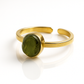 Samsara - Anello Moldavite in argento 925 naturale certificata con garanzia, regolabile