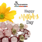 Bracciale Festa della Mamma in Quarzo Rosa Naturale - Regolabile - Confezione regalo e Cartoline Incluse