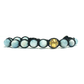 Samsara Bracciale in Acquamarina AA - Shamballa Tibetano Buddista - Filo in Cotone Cerato, Vari colori