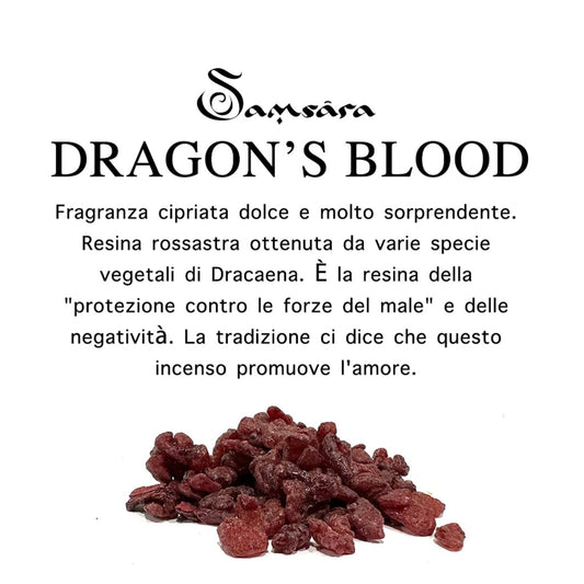 SAMSARA Incenso in Resina 100% Artigianale - DRAGON'S BLOOD (Sangue di Drago) - SamsaraFragrances