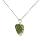 Collana con Moldavite naturale in Argento 925 -  Confezione Regalo e garanzia e Certificato