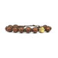 Samsara Bracciale in Legno d'Arancio - Shamballa Tibetano Buddista - Filo in Cotone Cerato, Vari colori