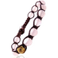 Samsara Bracciale con Quarzo Rosa - Shamballa Tibetano Buddista - Filo in Cotone Cerato, Vari colori