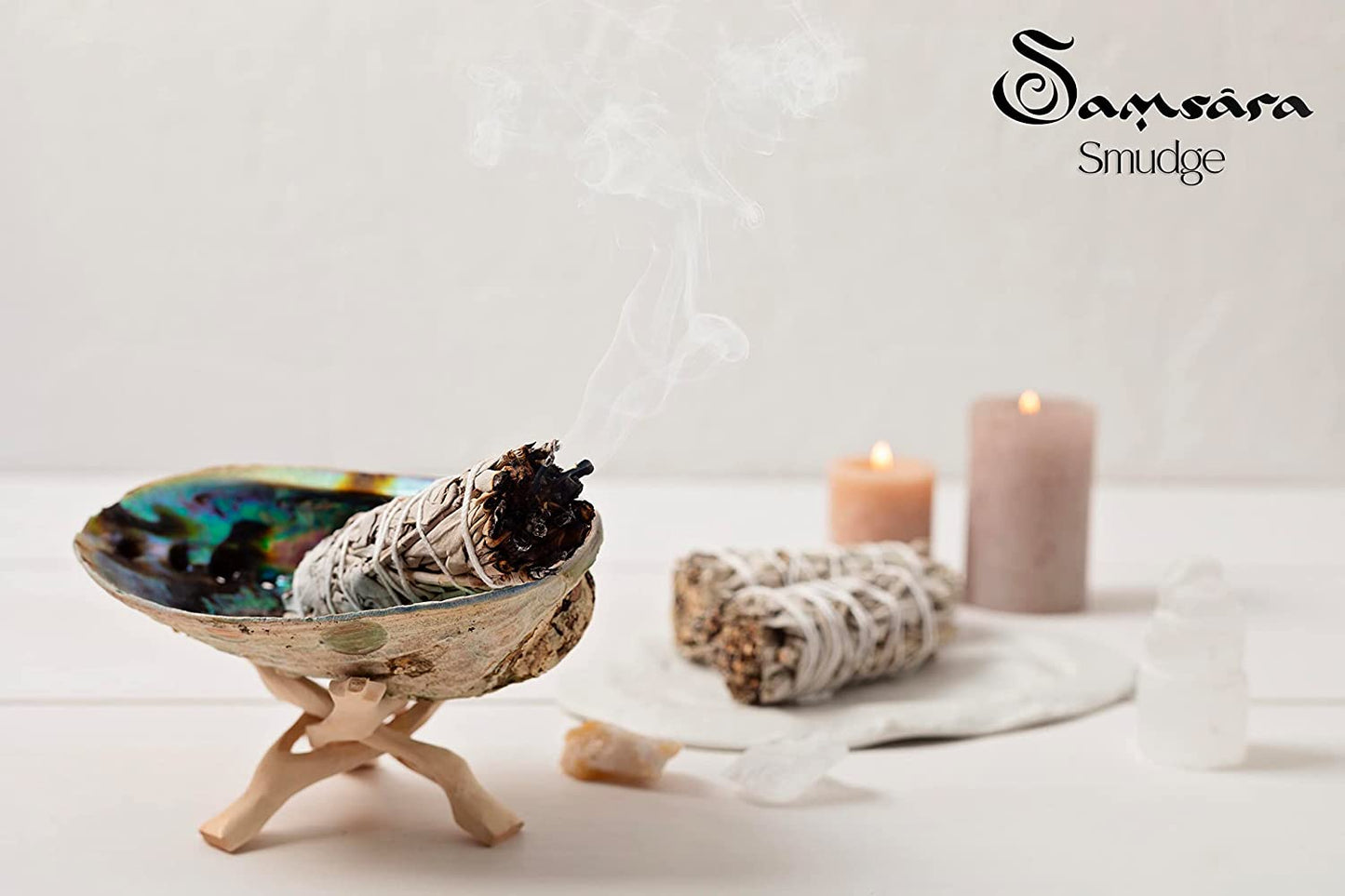 Samsara Smudge Salvia Mirra e Palo Santo - Incenso Sacro Naturale in Foglie - SamsaraFragrances