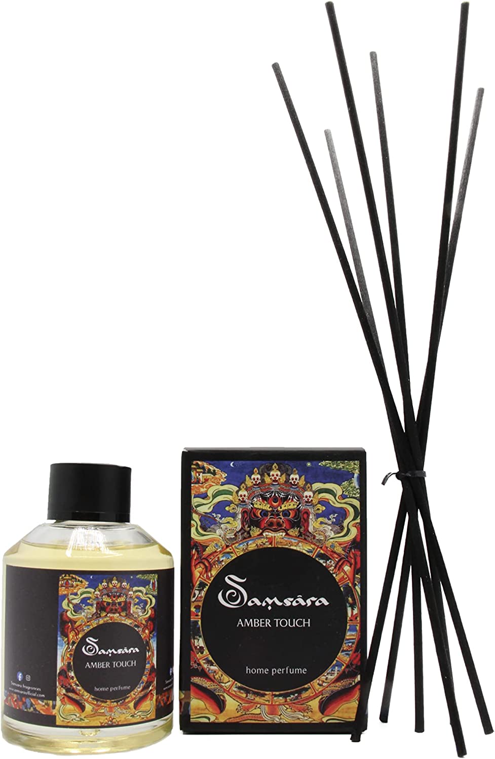 Samsara Profumo per Ambiente con Bastoncini - 100ml - Amber Touch - SamsaraFragrances