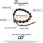 Samsara Bracciale Tibetano Buddista - Shamballa con Pietra in Lava Nera - Filo in Cotone Cerato Marrone - SamsaraFragrances