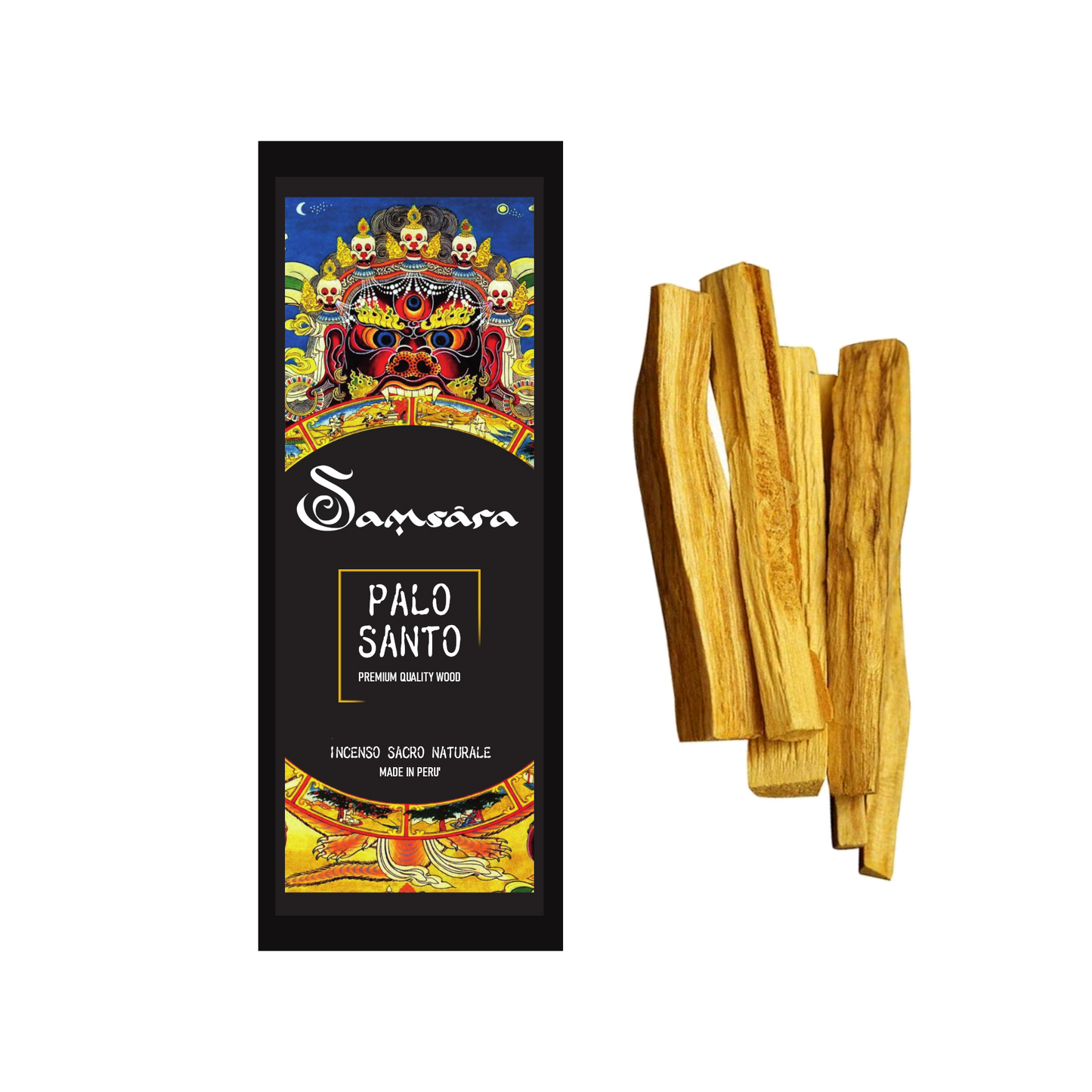 SAMSARA - Palo Santo Incenso Sacro Naturale di Qualità Superiore AA+ - 100% Naturale no Additivi made in Perù - SamsaraFragrances