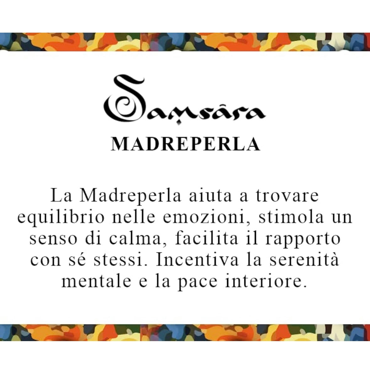 Samsara Collana Girocollo tibetano in Pietre ed Ottone 100% artigianale - MADREPERLA - SamsaraFragrances