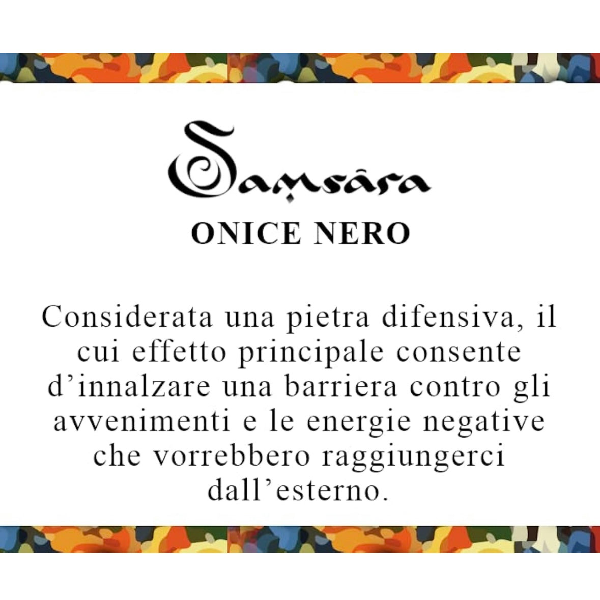 Samsara Collana Girocollo tibetano in Pietre ed Ottone 100% artigianale - ONICE NERO - SamsaraFragrances