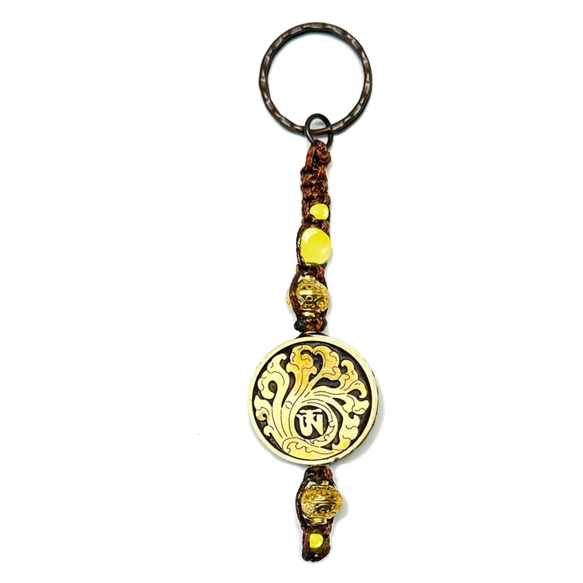 Bracciale Uomo Tamashii BHS900‑62 – Pietra Agata Gialla, Biglie Lucide, Porta Fortuna Bracciale Uomo Tamashii BHS900‑62 – Pietra Agata Gialla, Biglie Lucide, Porta Fortuna